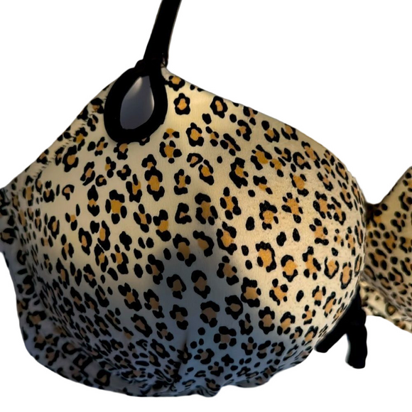Victoria's Secret Leopard Print Underwire Push-up Bikini Top 36D - Picture 3 of 10
